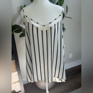 Maurices Navy Striped Sleeveless Blouse
